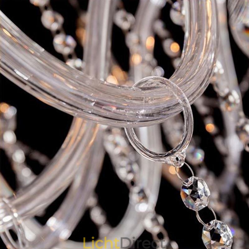 Grote Europese Kristallen Kroonluchter Transparante Plafondlamp