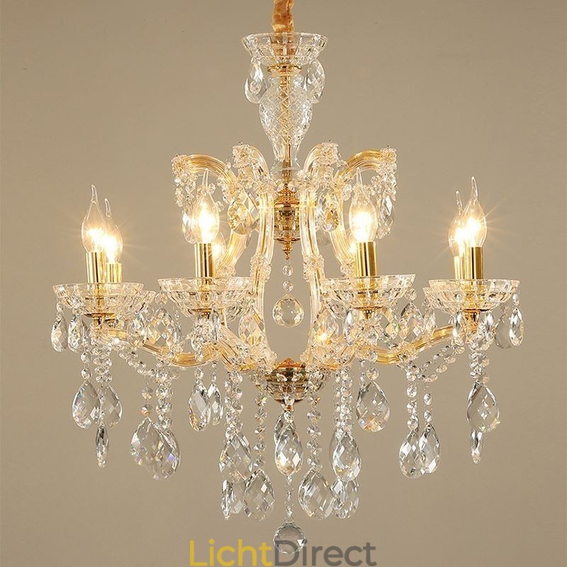 Elegante kristallen kroonluchter Europese hanglamp
