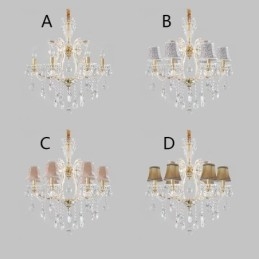 Elegante kristallen kroonluchter Europese hanglamp