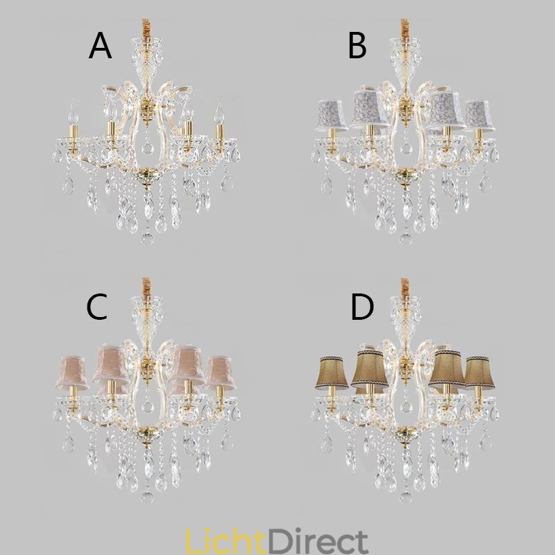 Elegante kristallen kroonluchter Europese hanglamp