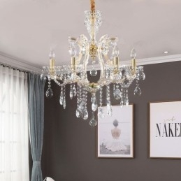 Elegante kristallen kroonluchter Europese hanglamp
