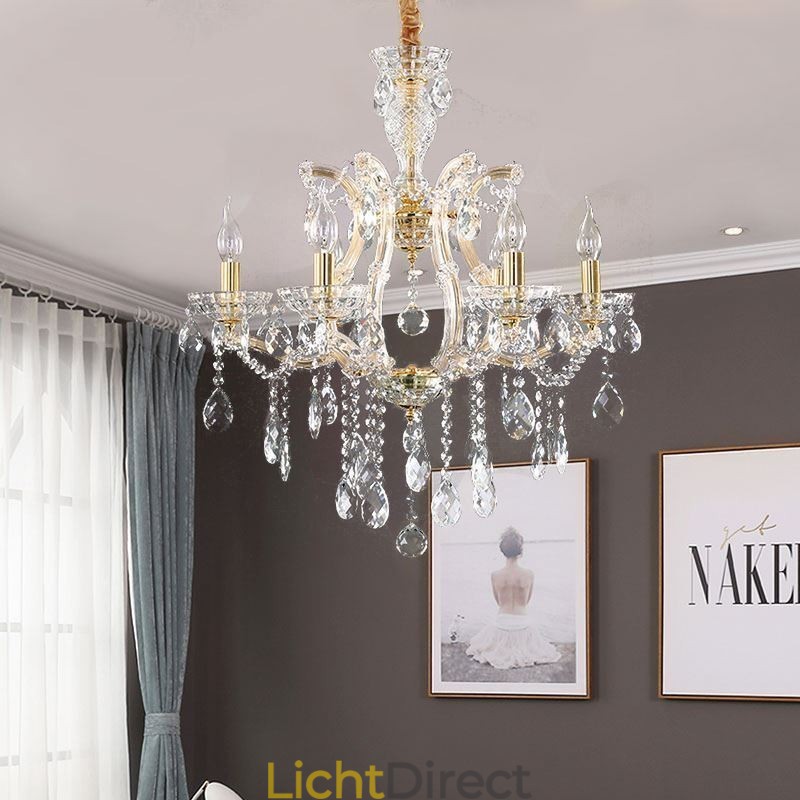 Elegante kristallen kroonluchter Europese hanglamp