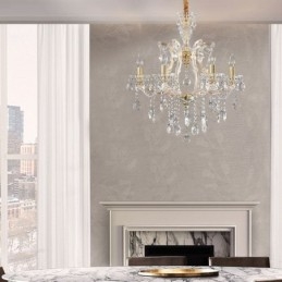 Elegante kristallen kroonluchter Europese hanglamp