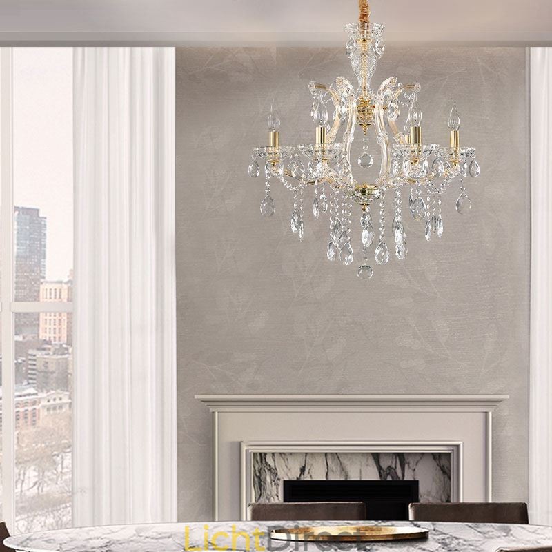 Elegante kristallen kroonluchter Europese hanglamp