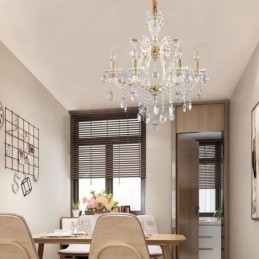 Elegante kristallen kroonluchter Europese hanglamp