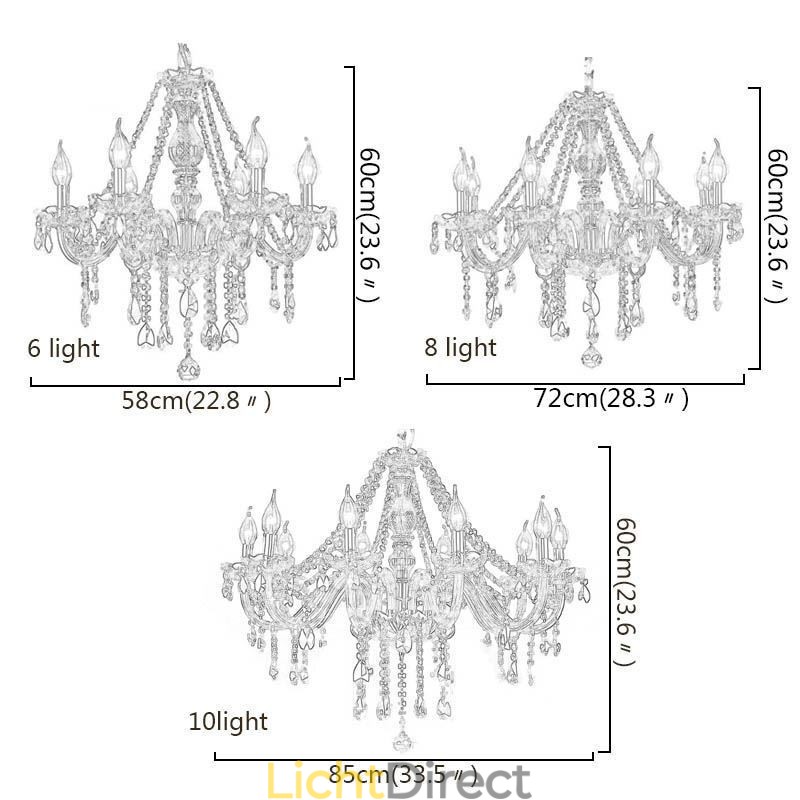 Grote kristallen kroonluchter luxe Europese hanglamp