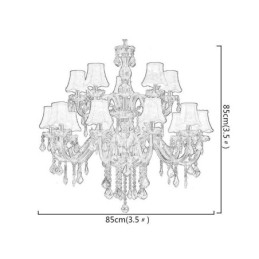 Grote luxe kristallen kroonluchter Europese amber plafondlamp
