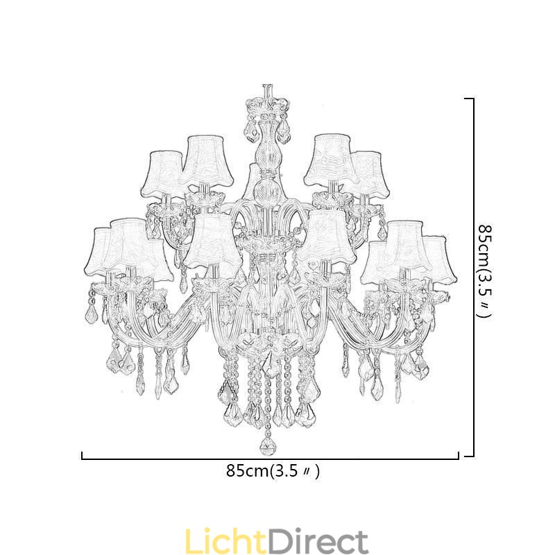 Grote luxe kristallen kroonluchter Europese amber plafondlamp