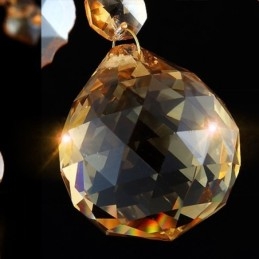 Europese kristallen kroonluchter elegante amberkleurige hanglamp