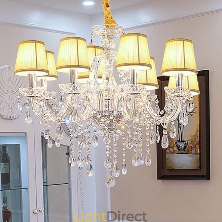 Moderne kristallen kroonluchter Europese transparante hanglamp Moderne kristallen kroonluchter Europese transparante hanglamp
