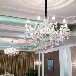 Moderne kristallen kroonluchter Europese transparante hanglamp