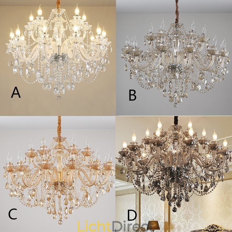 Luxe kristallen kroonluchter Europese elegante hanglamp