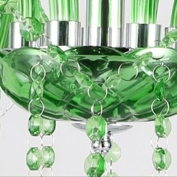 Unieke kristallen kroonluchter Europese stijl grasgroene hanglamp