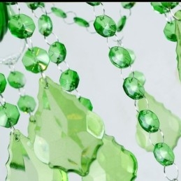 Unieke kristallen kroonluchter Europese stijl grasgroene hanglamp