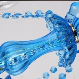 Elegante kristallen kroonluchter Europese blauwe hanglamp