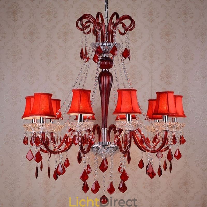 Retro Kristallen Kroonluchter Europese Zwarte Hanglamp