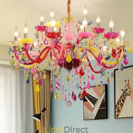 Kleurrijke Europese stijl kroonluchter luxe hanglamp Kleurrijke Europese stijl kroonluchter luxe hanglamp