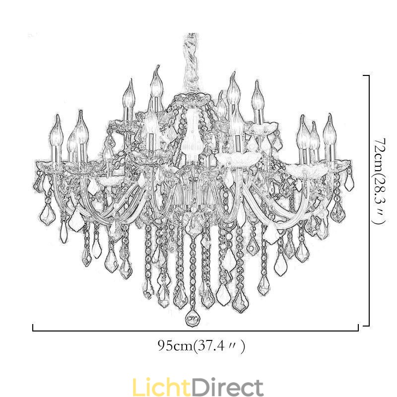 Kleurrijke Europese stijl kroonluchter luxe hanglamp