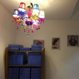 Grote kleurrijke kristallen kroonluchter Europese hanglamp
