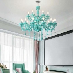 Elegante kristallen kroonluchter Europese grote hanglamp