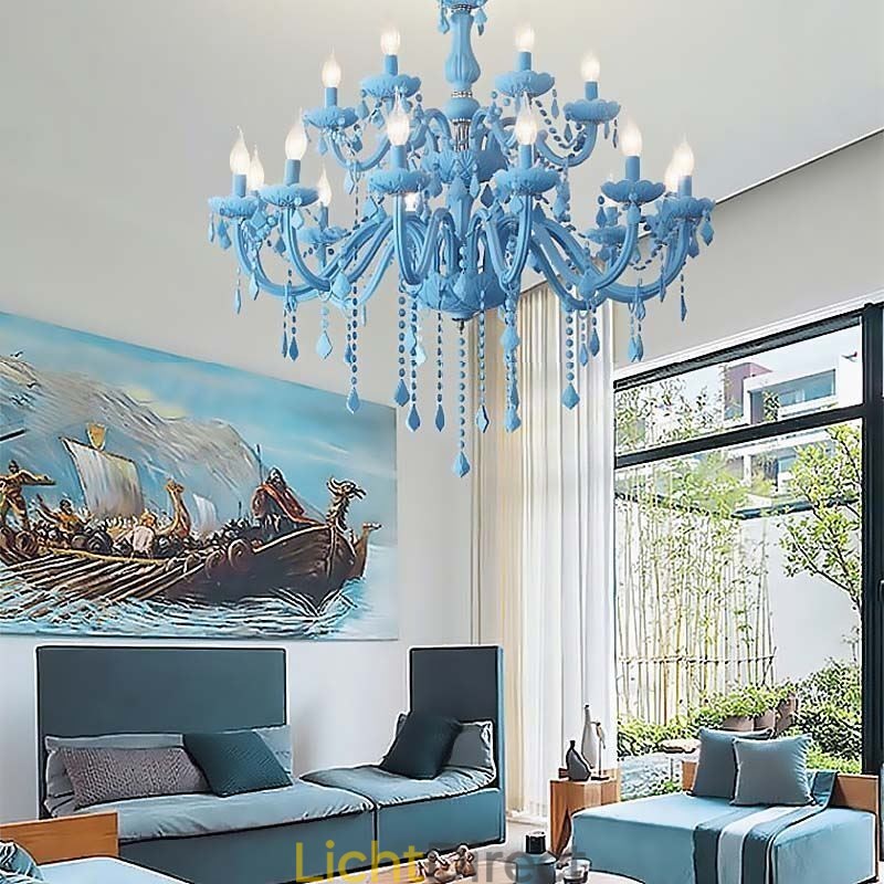 Elegante kristallen kroonluchter Europese grote hanglamp