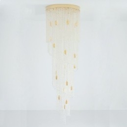 Moderne kristallen kroonluchter luxe trap kristallen plafondlamp met 19 lampen