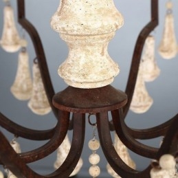 Retro Stijl Houten Hanglamp Elegante Kroonluchter
