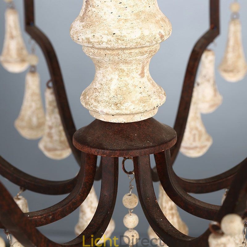 Retro Stijl Houten Hanglamp Elegante Kroonluchter