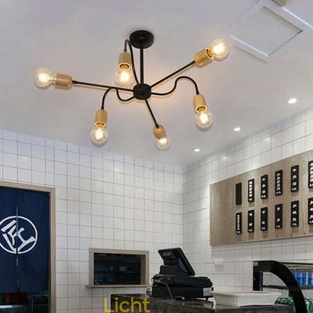 Hedendaagse creatieve ijzeren hanglamp Spider kroonluchter Hedendaagse creatieve ijzeren hanglamp Spider kroonluchter