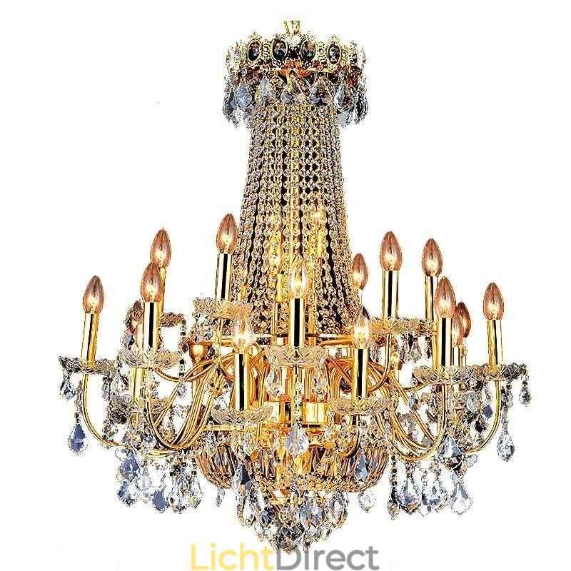 Europese luxe kristallen kroonluchter duplex trap hanglamp