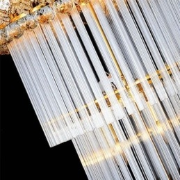 Retro Crystal Empire Kroonluchter Luxe Lange Hanglamp