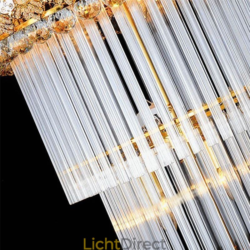 Retro Crystal Empire Kroonluchter Luxe Lange Hanglamp