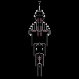 Retro Crystal Empire Kroonluchter Luxe Lange Hanglamp