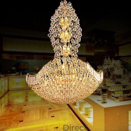 Europese Kristallen Empire Kroonluchter Grote Gouden Hanglamp Europese Kristallen Empire Kroonluchter Grote Gouden Hanglamp