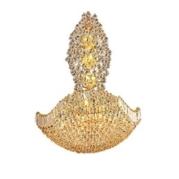 Europese Kristallen Empire Kroonluchter Grote Gouden Hanglamp