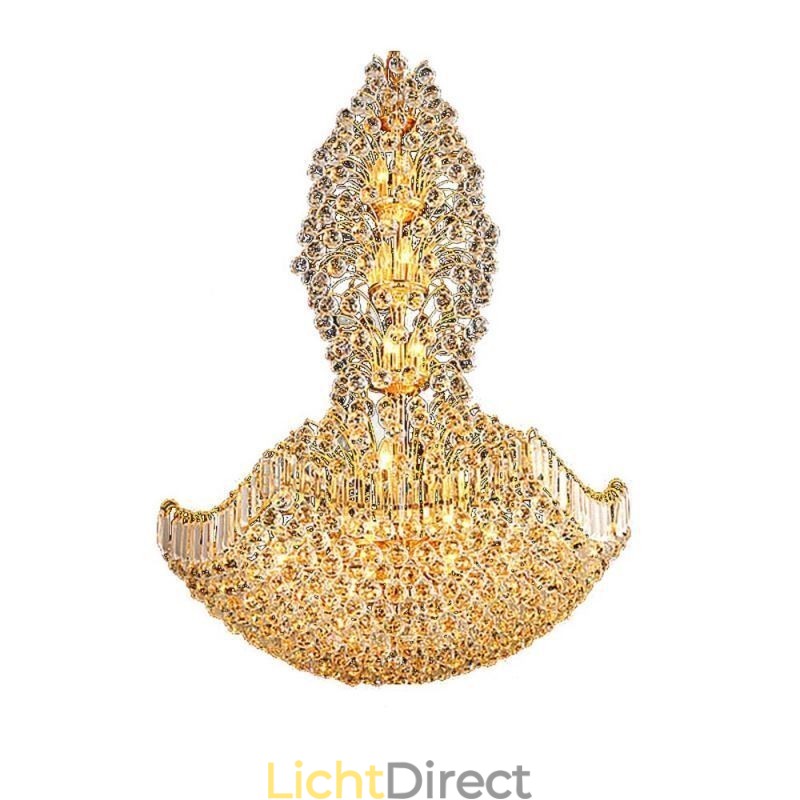 Europese Kristallen Empire Kroonluchter Grote Gouden Hanglamp