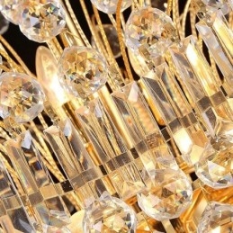 Europese Kristallen Empire Kroonluchter Grote Gouden Hanglamp