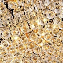 Europese Kristallen Empire Kroonluchter Grote Gouden Hanglamp