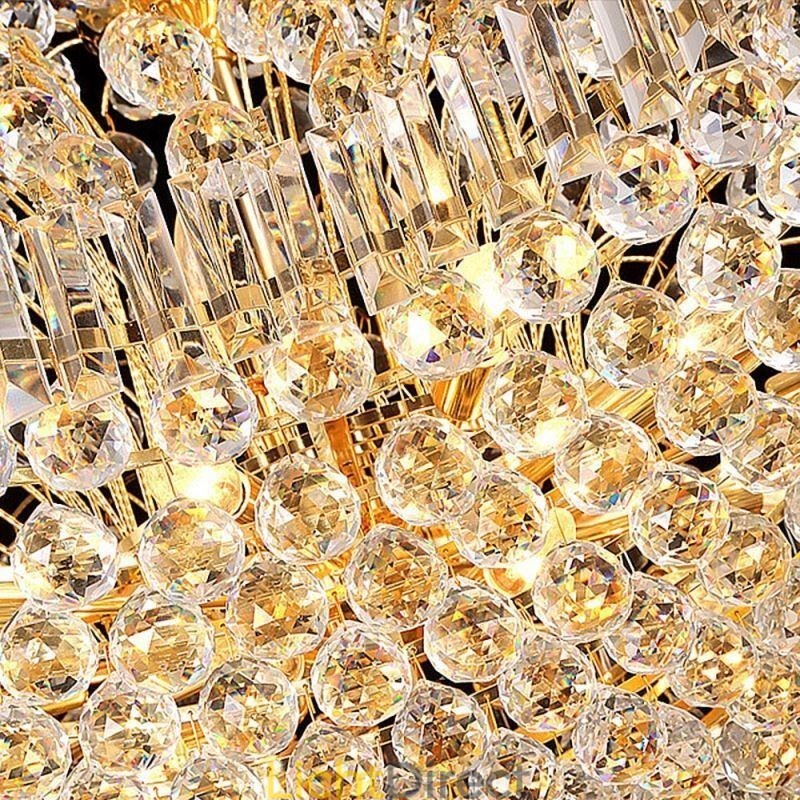 Europese Kristallen Empire Kroonluchter Grote Gouden Hanglamp