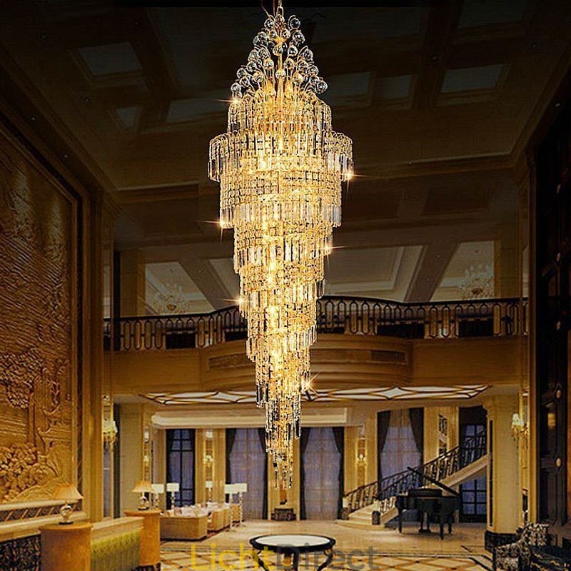 Elegante kristallen Empire kroonluchter Europese luxe lange hanglamp
