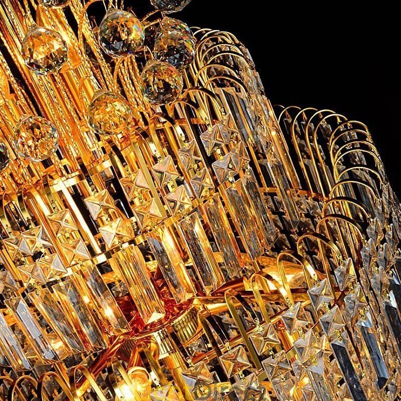 Elegante kristallen Empire kroonluchter Europese luxe lange hanglamp