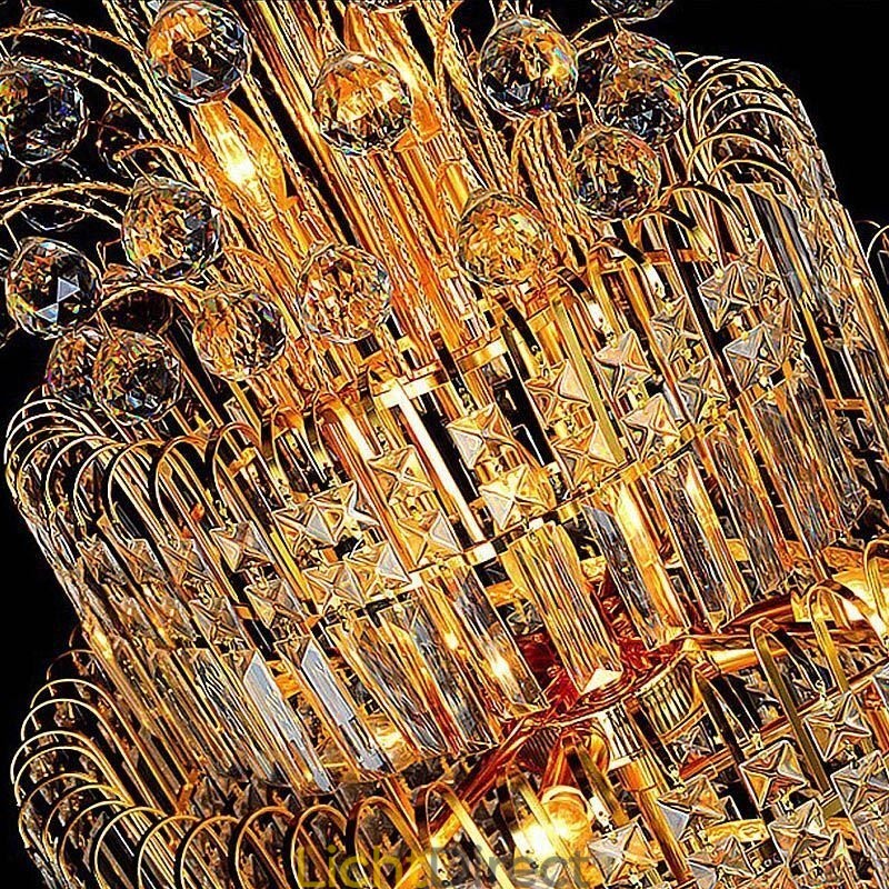Elegante kristallen Empire kroonluchter Europese luxe lange hanglamp