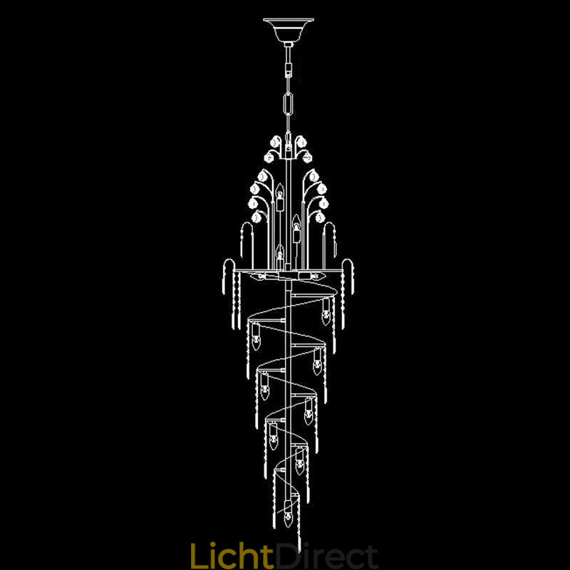 Elegante kristallen Empire kroonluchter Europese luxe lange hanglamp