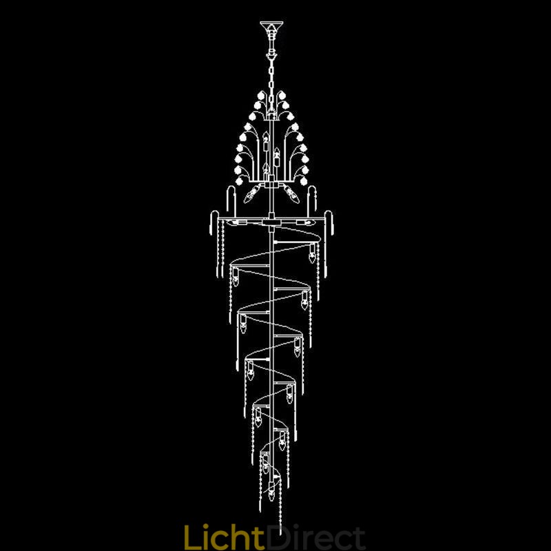 Elegante kristallen Empire kroonluchter Europese luxe lange hanglamp