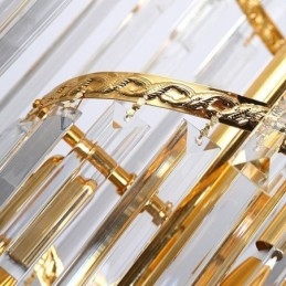 Luxe Kristallen Kroonluchter Moderne Europese Sierlijke Lange Hanglamp Duplex Trap