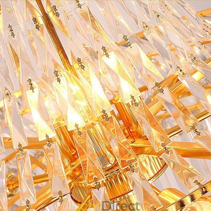 Luxe Kristallen Kroonluchter Moderne Europese Sierlijke Lange Hanglamp Duplex Trap