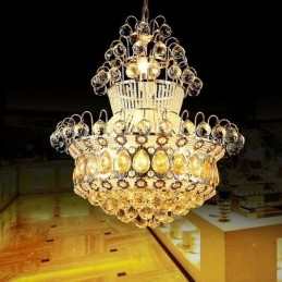 Moderne gouden Empire kroonluchter eenvoudige kristallen hanglamp