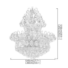 Moderne gouden Empire kroonluchter eenvoudige kristallen hanglamp