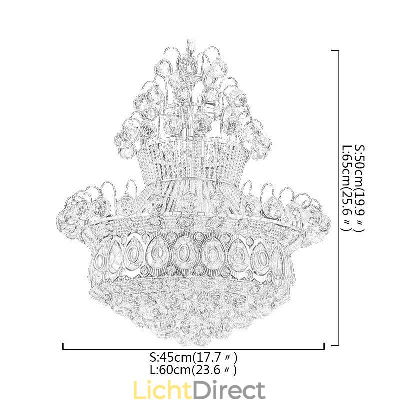 Moderne gouden Empire kroonluchter eenvoudige kristallen hanglamp
