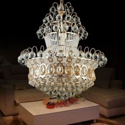 Moderne gouden Empire kroonluchter eenvoudige kristallen hanglamp